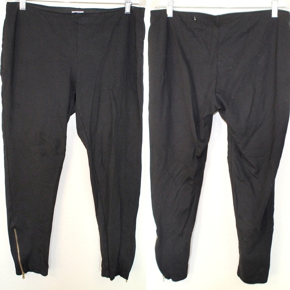 Tommy Hilfiger Sport Curve AthLuxe High Rise Black Side Zipper Leggings - Large - Picture 1 of 7